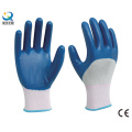 13G Nitrile White Polyester Shell, Blue Nitrile 3/4 Revêtu, Gant De Travail (N6040)